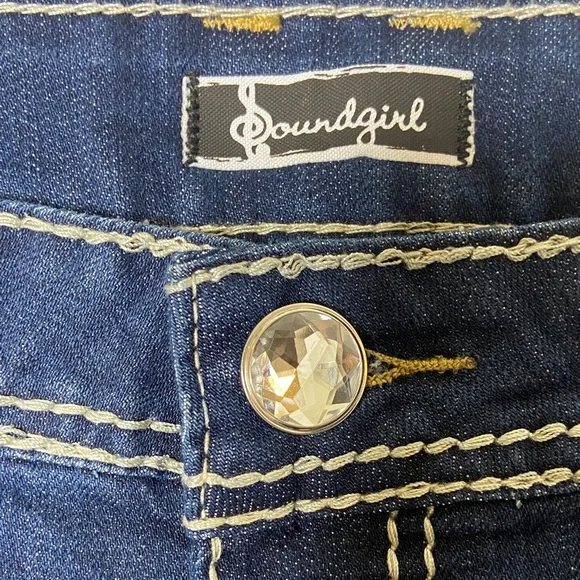 Soundgirl Dark Blue Flare Jeans - Picture 2 of 8